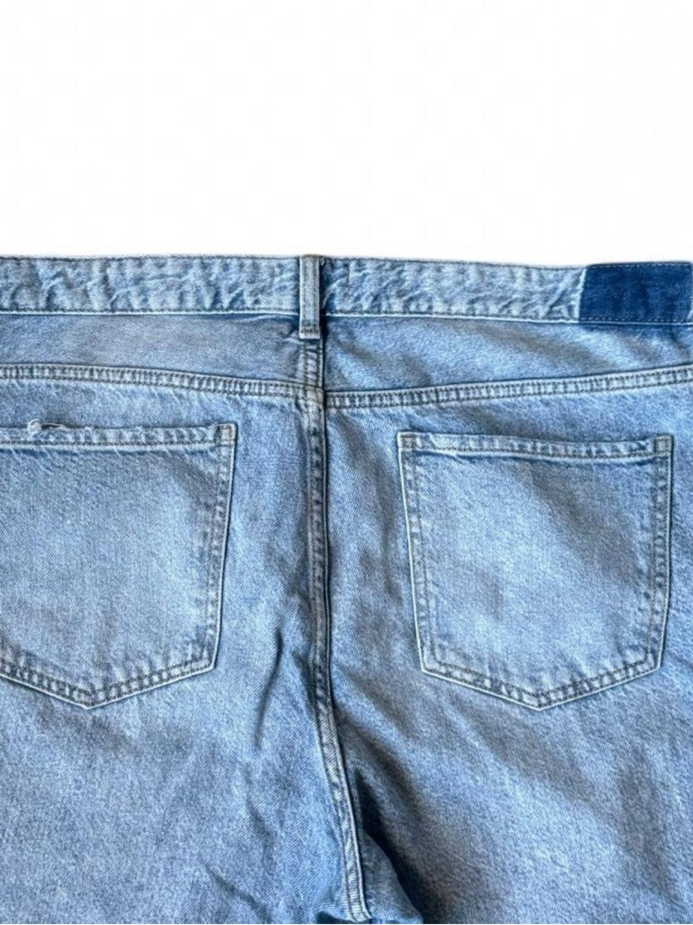 SONG Light Wash Distressed Baggy Straight Leg Jeans Size 17 - Picture 3 of 5